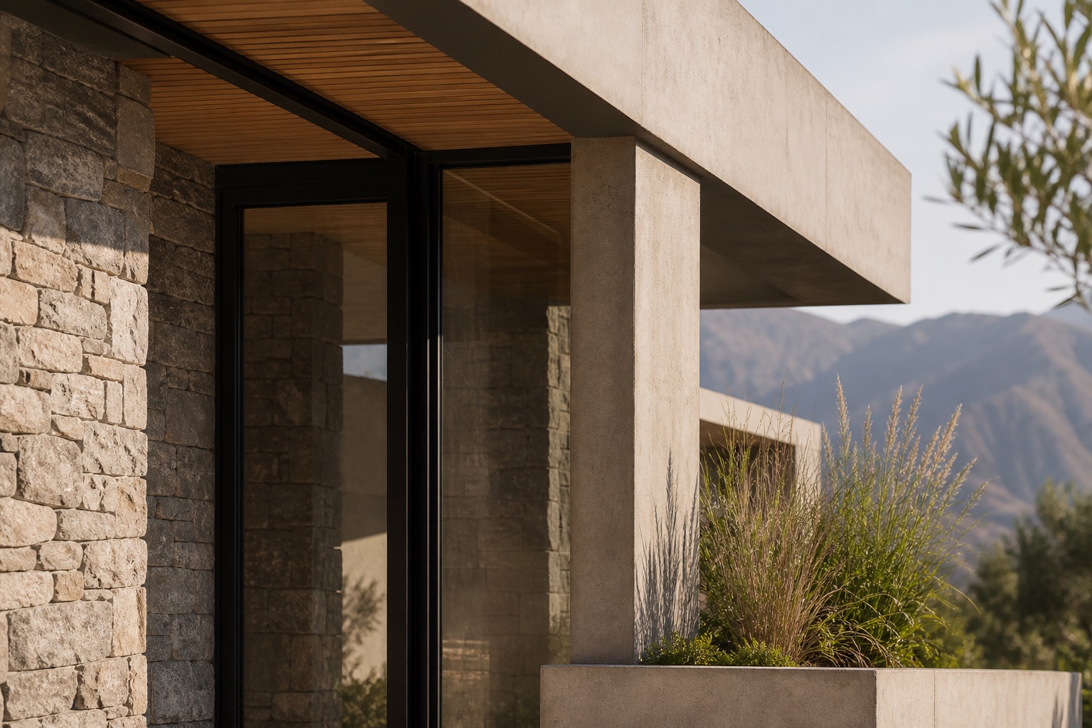 Detalle de materiales en residencia JAR