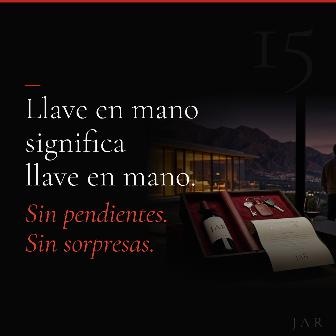 Post frase JAR: Llave en mano sin pendientes